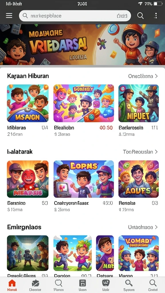 Beragam permainan slot dengan tema menarik.