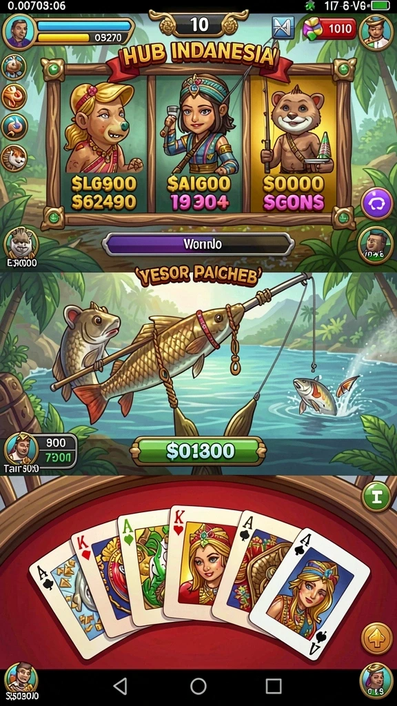 Tampilan awal yang menarik dengan berbagai pilihan slot.