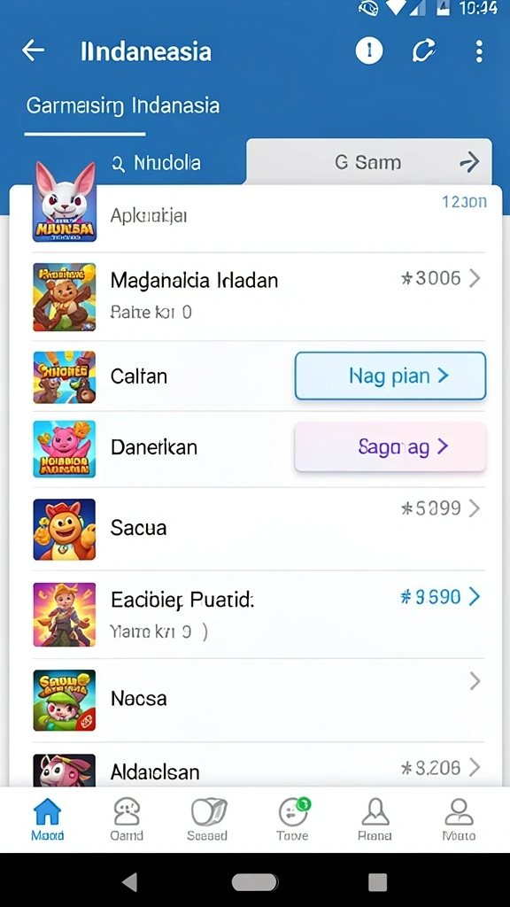 Tangkapan layar memperlihatkan pilihan permainan slot yang beragam.