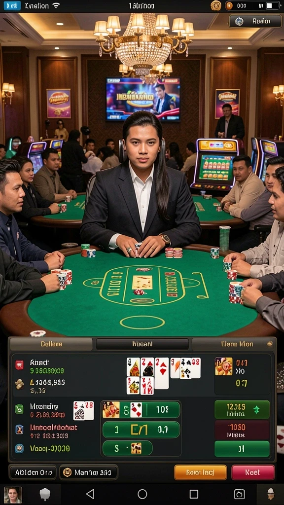 Skrinsut kedua menampilkan pilihan taruhan yang tersedia.