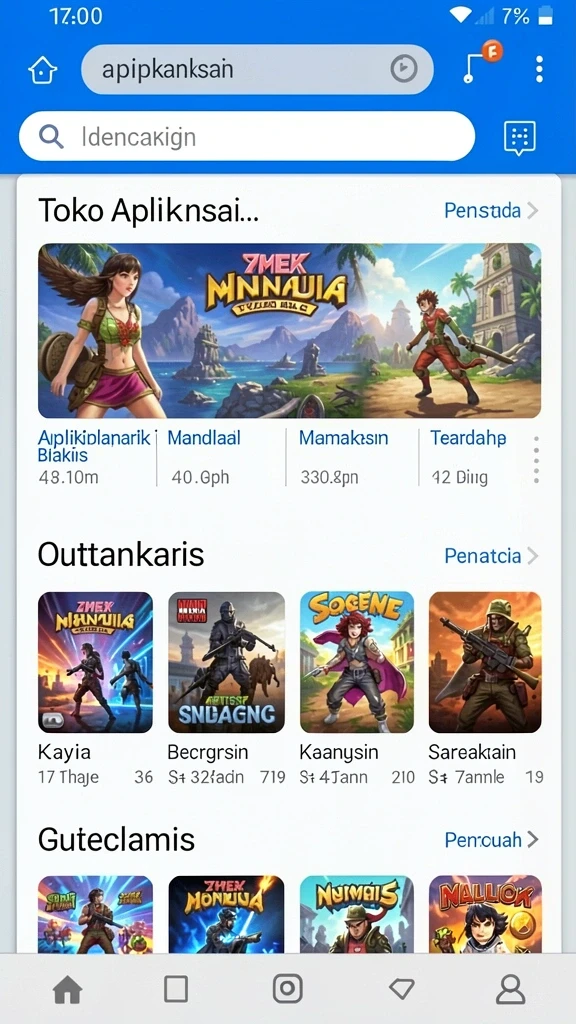 Tampilan antarmuka yang menggugah selera.