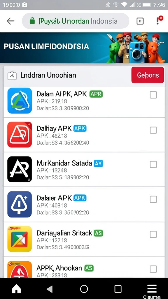 Menampilkan berbagai pilihan permainan yang seru.