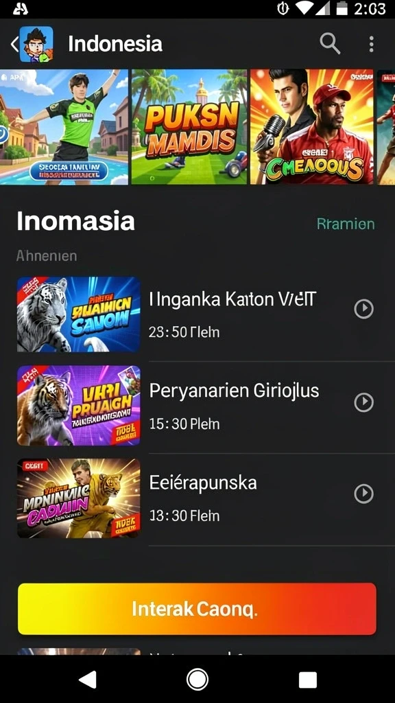 Tampilan grafis yang memukau dalam permainan.