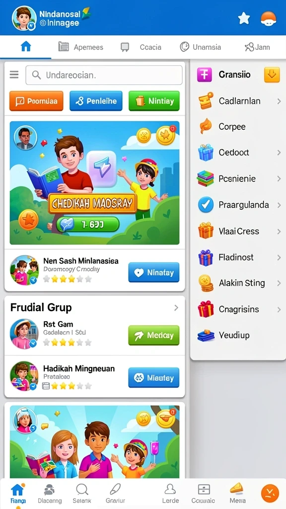 Screenshot menampilkan variasi slot yang tersedia.